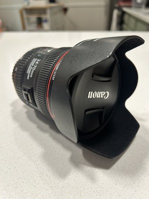 Canon EF 24-70mm F/4 L IS USM Lens [Near Mint Condition] + Lens Hood