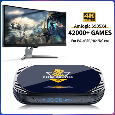 4K Retro Spielekonsole S905X4 Retro Monster Box 48000 Spiele PSP PS1 Saturn SNES