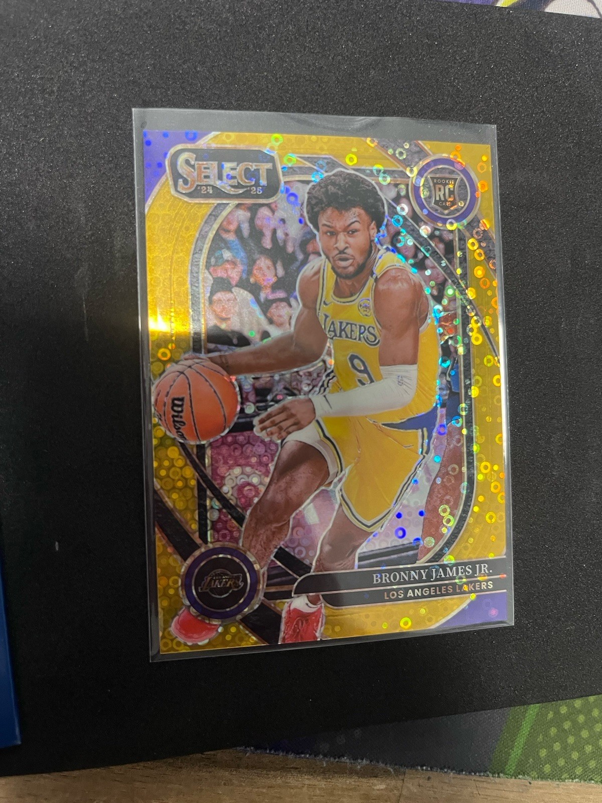 2024-25 Panini Select - Courtside Bronny James #290 Gold Disco Prizm 10/10 (RC)