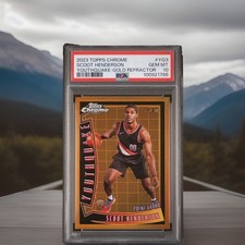 2023 Topps Chrome Scoot Henderson #/50 Youthquake Gold Refractor PSA 10 RC POP 3