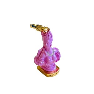 Authentic Y2K Juicy Couture Marie Antoinette Bust Charm Pink Rhinestone Gold Plated RAre