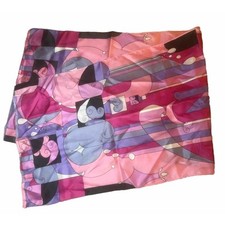 Lady Heritage Sillook Scarf Pink Bottle Vintage Japan Long Estate 46" x 15"