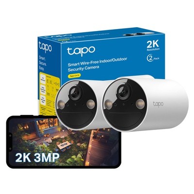 Tapo C410 (2er Pack) 2K batteriebetriebene Überwachungskamera Outdoor kabellos, Farbe