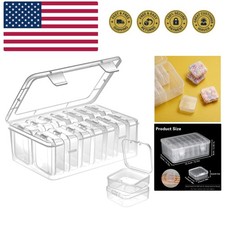 Small Bead Organizers, 15 Pieces Plastic Storage Cases Mini Clear Bead Storag...
