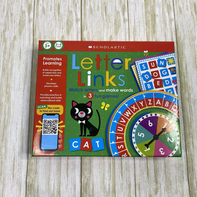 Scholastic Letter Links Early Learners Game-Match Letters/Make Words-3 Fun Games