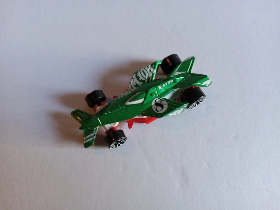 老式 2009 Hot Wheels 美泰 X-1120 绿色 Jet Racecar 1: 64 压铸玩具车 — 第 4/4 张图片
