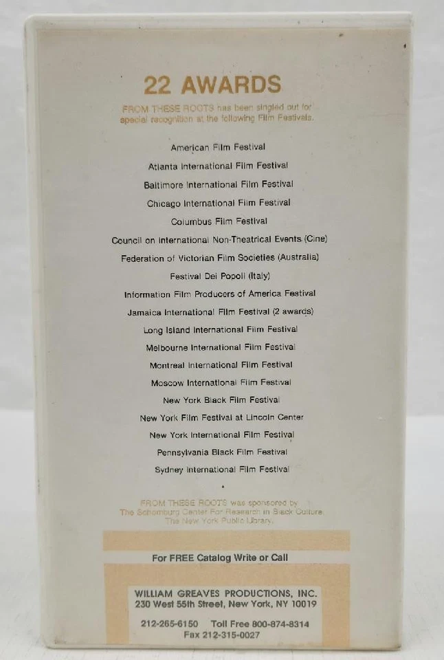 From These Roots (1974) VHS by William Greaves - Image 2 of 4