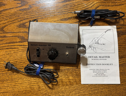 Sabre Detail Master Wood Burning System Kit Model 8595 Good Condition
