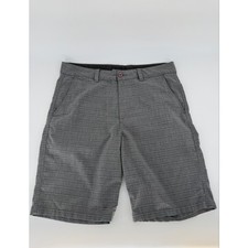 O Neill Hybrid Walk Shorts Mens 32 Gray Striped Stretch Casual Golf Surf Chino