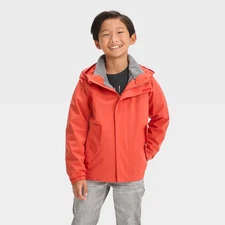Boys' Solid 3-in-1 Rain Jacket - Cat & Jack Orange S