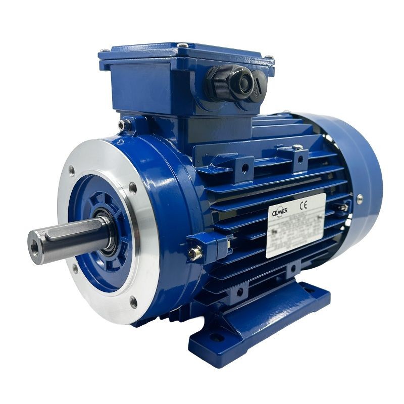 Moteur triphasé anti-vibration en aluminium pour machines d'atelier