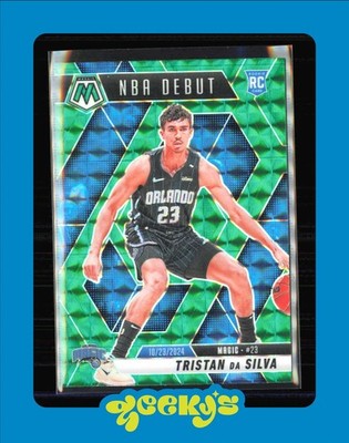 2024-25 Mosaic - NBA Debut Tristan da Silva #266 Green Mosaic Prizm (RC) $2MIN O