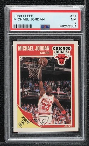 1989-90 Fleer Michael Jordan #21 HOF 3d3