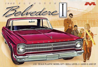 Moebius Models 1218 1/25 1965 Plymouth Belvedere Plastic Car Model Kit Skill Lev