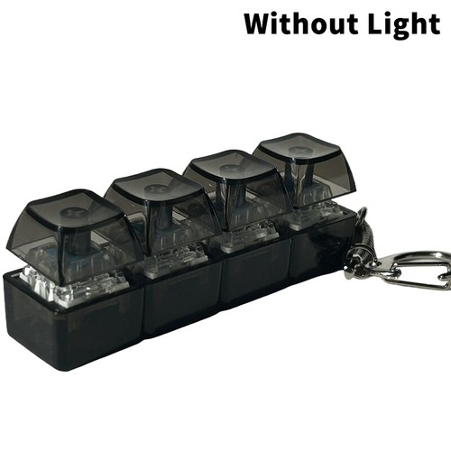 4Key Mechanical Keyboard Axis Tester LED Keyboard Key Toy Stress Relief Keychain - Photo 15/17