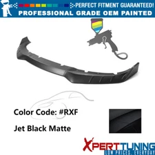 Fits 15-23 Dodge Charger 3PCS Front Bumper Lip IKON V3 ABS #RXF Jet Black Matte