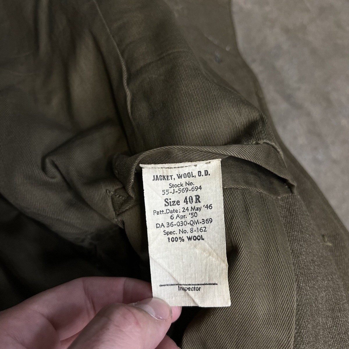 Vintage Eisenhower Military Jacket Mens 40R WWII 40s US Army Field 