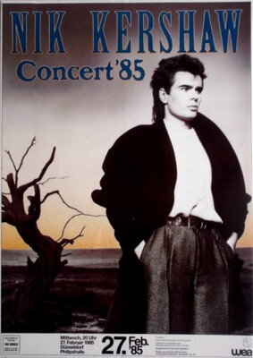NICK KERSHAW - 1985 - In Concert - The Riddle Tour - Poster - Düsseldorf