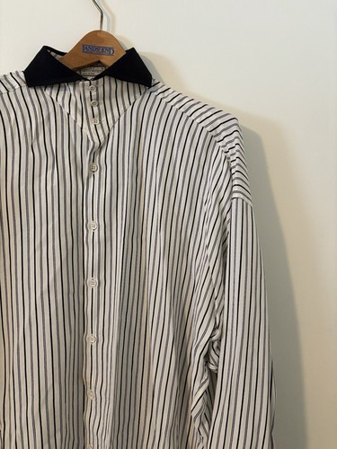 Vintage 1970s Gianni Versace Striped Button Down Made In Italy Blouse Designer - Picture 3 of 12