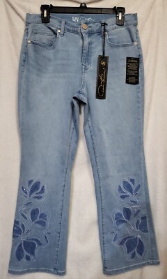 DG2 Diane Gilman Jeans Classic Stretch Size 10P With Sequins