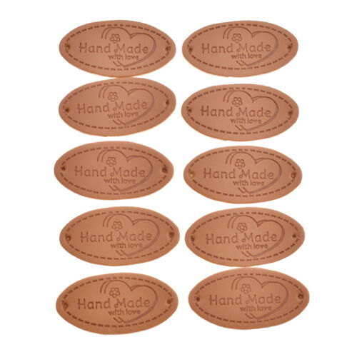 50pcs/bag Handmade Clothes Garment TPU Leather Labels Tags For DIY Sewing Crafts - Picture 13 of 21