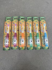 6 Pk GUM Pip-Squeaks Crayons Ultrasoft Kids Toothbrush  New Colors Will Vary