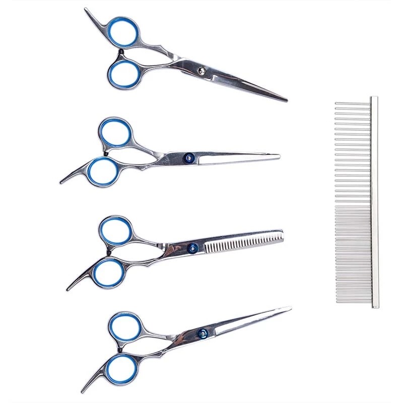 6" Professional Pet Hair Cutting Scissors Dog Grooming Kits Curved