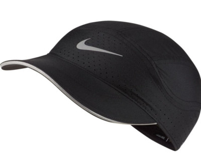 NEW! NIKE Women's Tailwind Featherlight Run Hat Tennis Cap-Black CI1695-010
