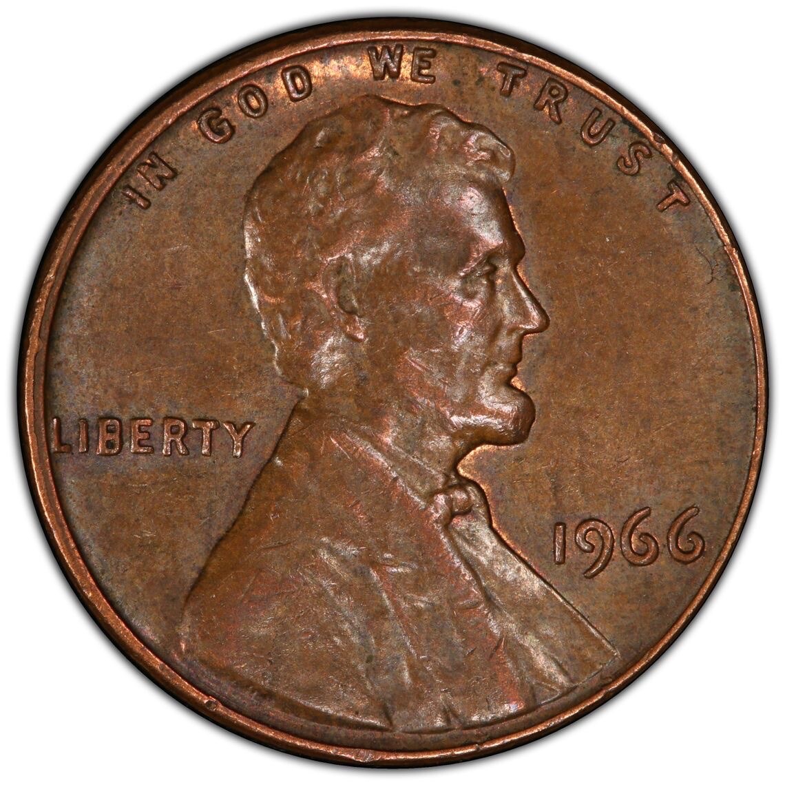 1966 Lincoln Cent Thick Date & Motto, Overweight, MAD -PCGS Pretty