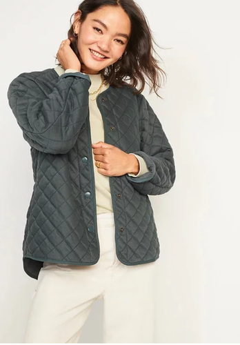 NEW Old Navy Quilted Jacket Coat Ocean 