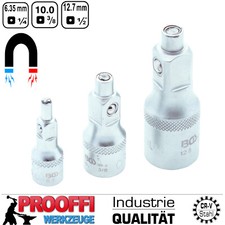 3-tlg Magnet Verlängerung Stecknuss Steckschlüssel Adapter 1/4 3/8 1/2 Ratsche