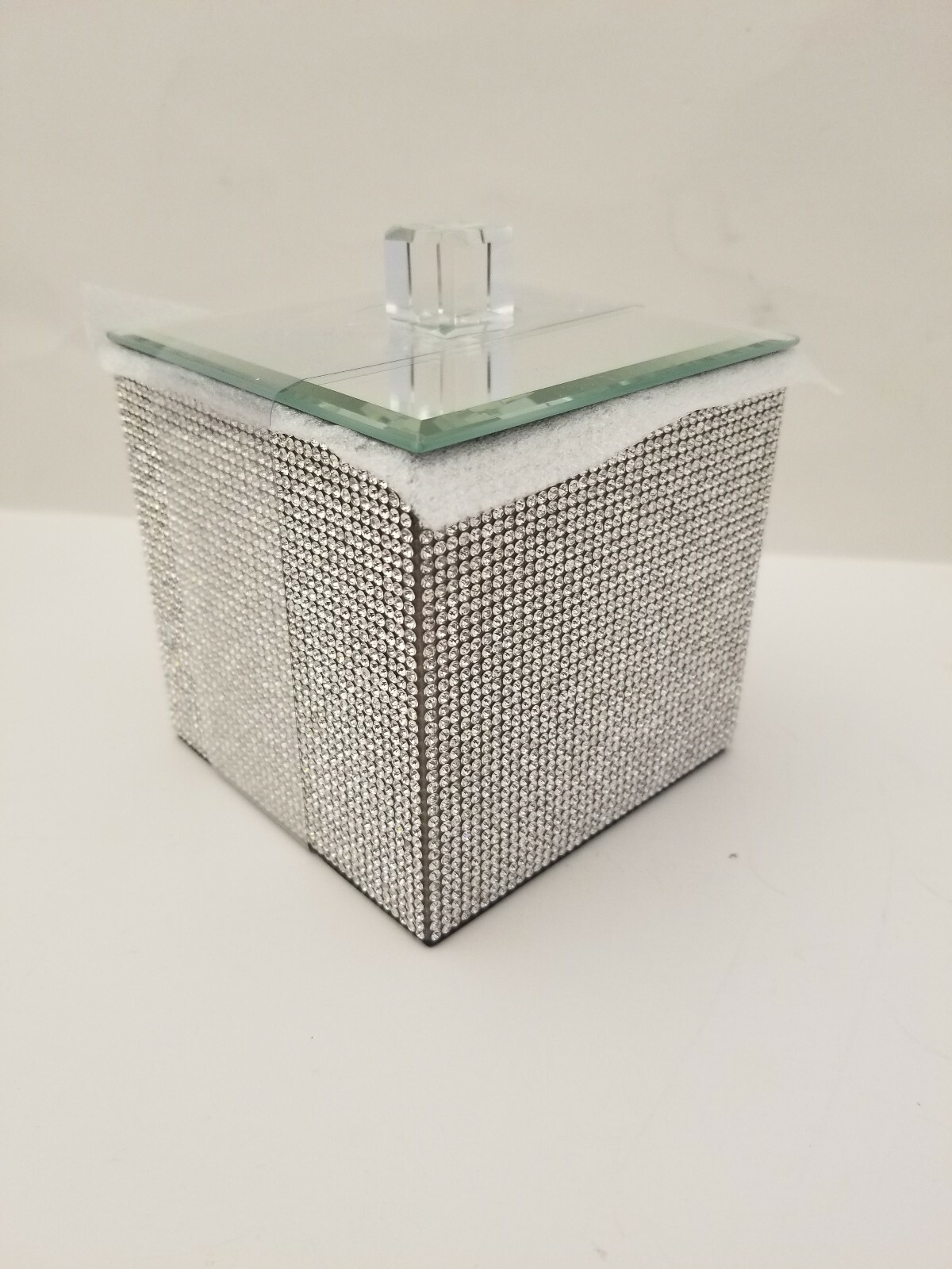 bella lux outdoor living on Bella Lux Full Rhinestone Luxury Cotton Ball Q Tip Box Jar W Lid Bath Bathroom Ebay