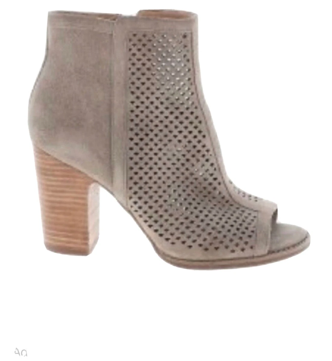 open toe tie up booties