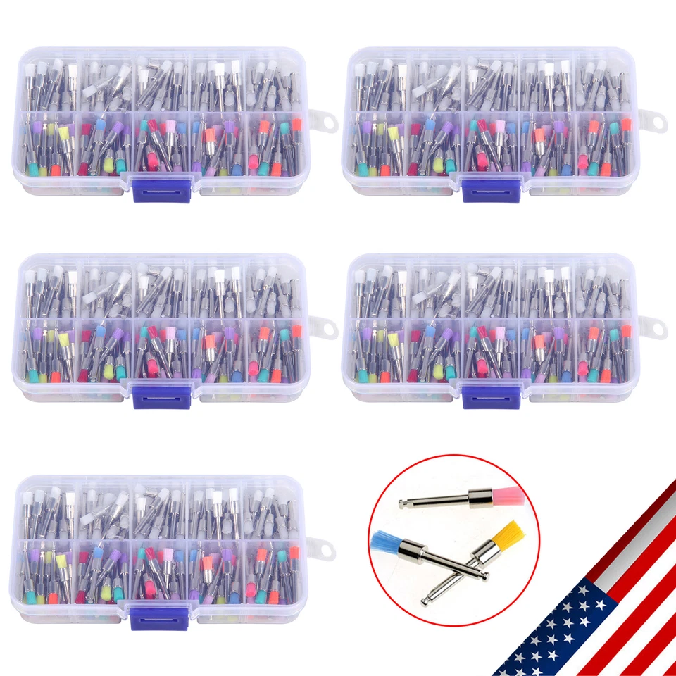 200-2000*Dental White &Color Nylon Latch Flat Polishing Polisher Prophy Brush SA - Image 4 of 4