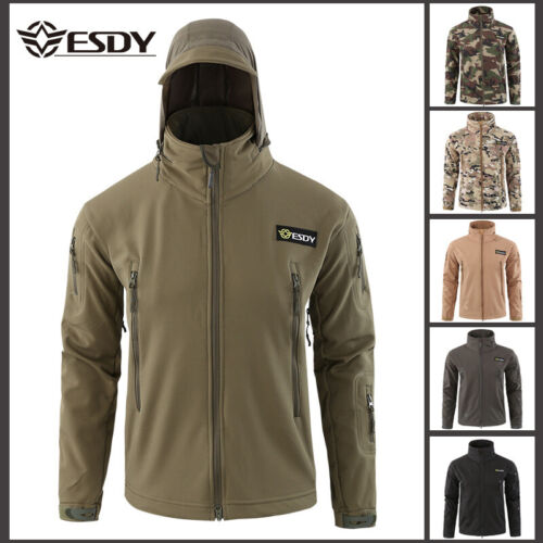 ESDY Windproof Water Warm Wearable Hooded jacket Outdoor Hunting Hiking Coat - Picture 1 of 18