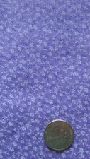 Cotton Fabric 2 Pcs TINY WHITE FLORAL ON PURPLE 27x44,34x31 Fabric Traditions