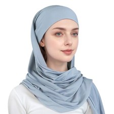 Femmes Islam Plain Couvre-Chef Turban Beanies Instant Niqab Couvre-Tête Hijab