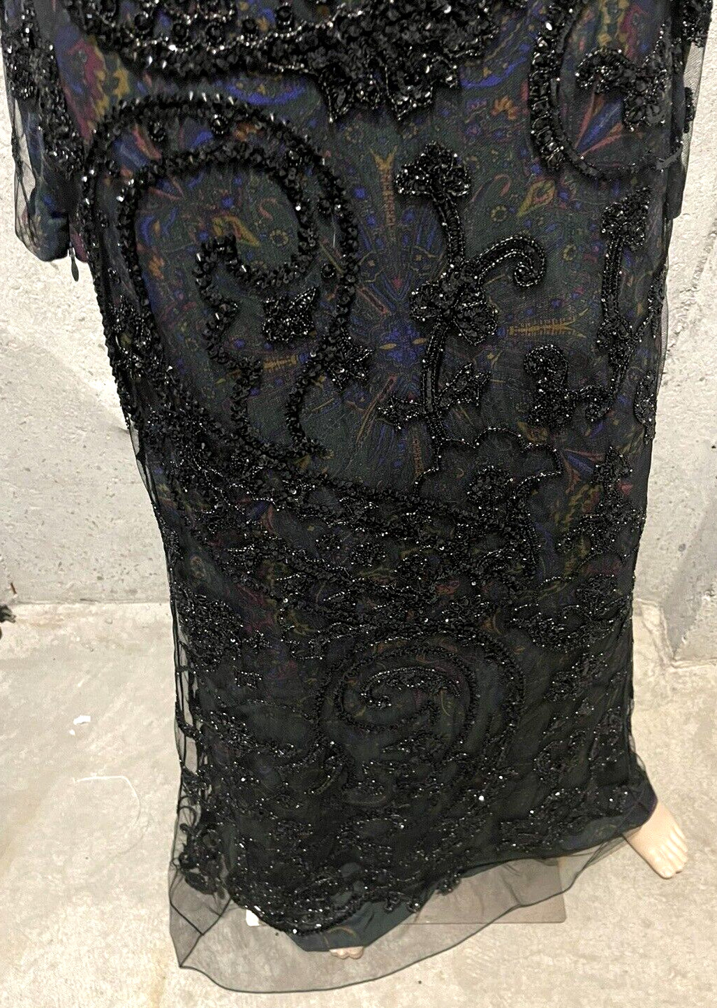 Ralph Lauren Collection Purple Label Runway Beaded Paisley  Long Gown Dress US 2 image 6