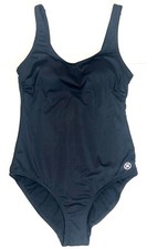 Hurley Black Ribbed UPF 50 One-Piece Bathing Suit Swimsuit Women's S NEW HSO128
