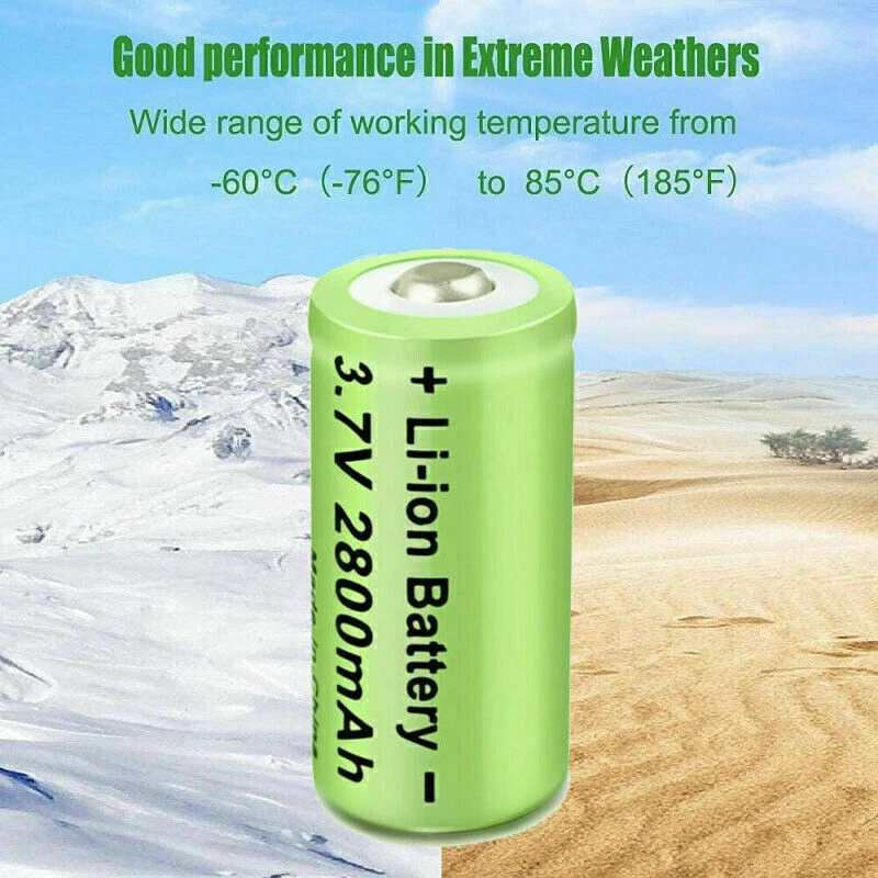 8x 2800mAh Rechargeable CR123A Li-ion Batteries for Arlo Camera / Flashlights AS - Image 2 of 4