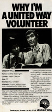 1981 Vintage Print Ad Why I'm A United Way Volunteer Gregory Falls Seattle WA