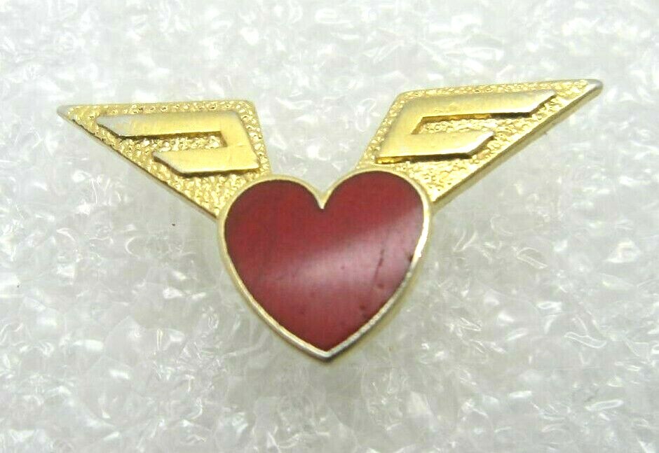 Heart Air Wings Lapel Pin (A360)