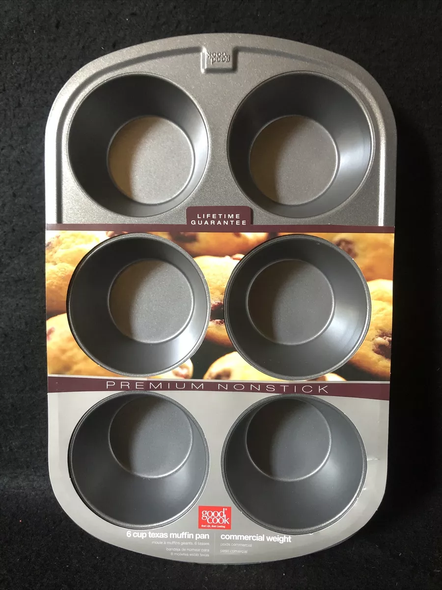 Good Cook Texas Muffin Pan Non Stick 6 Muffin Pan New