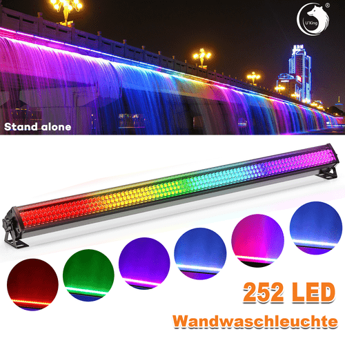6PCS Alu 252 LED RGB Wall Wash Light Bar DMX DJ Party Disco Stage Club Lighting - Picture 16 of 16