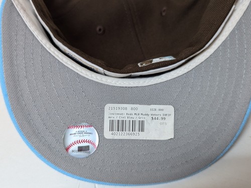Cincinnati Reds New Era 59FIFTY Muddy Waters 150 SEASONS PATCH Hat Cap sz 8 New - Picture 6 of 6