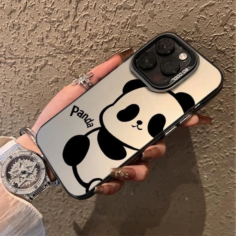 Cute Panda Pattern Phone Case For iPhone 16 15 Pro Max 14 13 12 Mini 11 XR XS 7 - Image 2 of 4