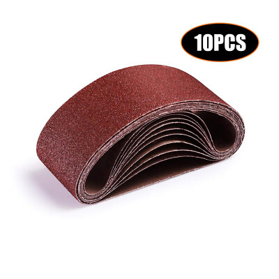 TACKLIFE Schleifband 3×18'' 10 Pack (2 Stücke mit 40, 60, 80, 100, 120 Körnung)