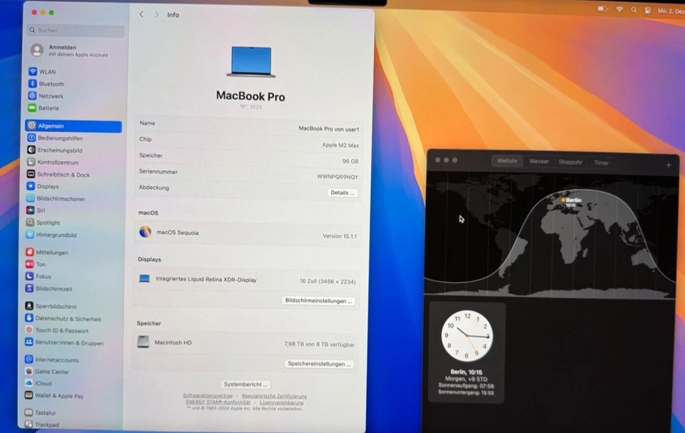 Apple MacBook Pro 16" M2 Max · 96GB · 8TB, Foto 4 von 5