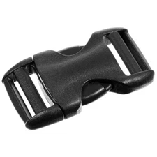 Paracord Planet 1 Inch Flat Side Release Buckle - Double Bar - Black