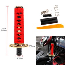 Samurai Sword Red Automatic Gear Shift Knob Shifter Katana Metal Universal